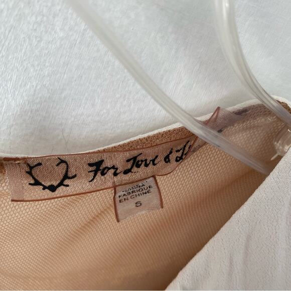 For Love and Lemons Laney Lou Sheer Nude Panel White Mini Dress size small - Picture 10 of 10